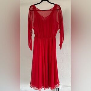 Elegant AJ Bari Lillie Rubin Red Vintage Dress